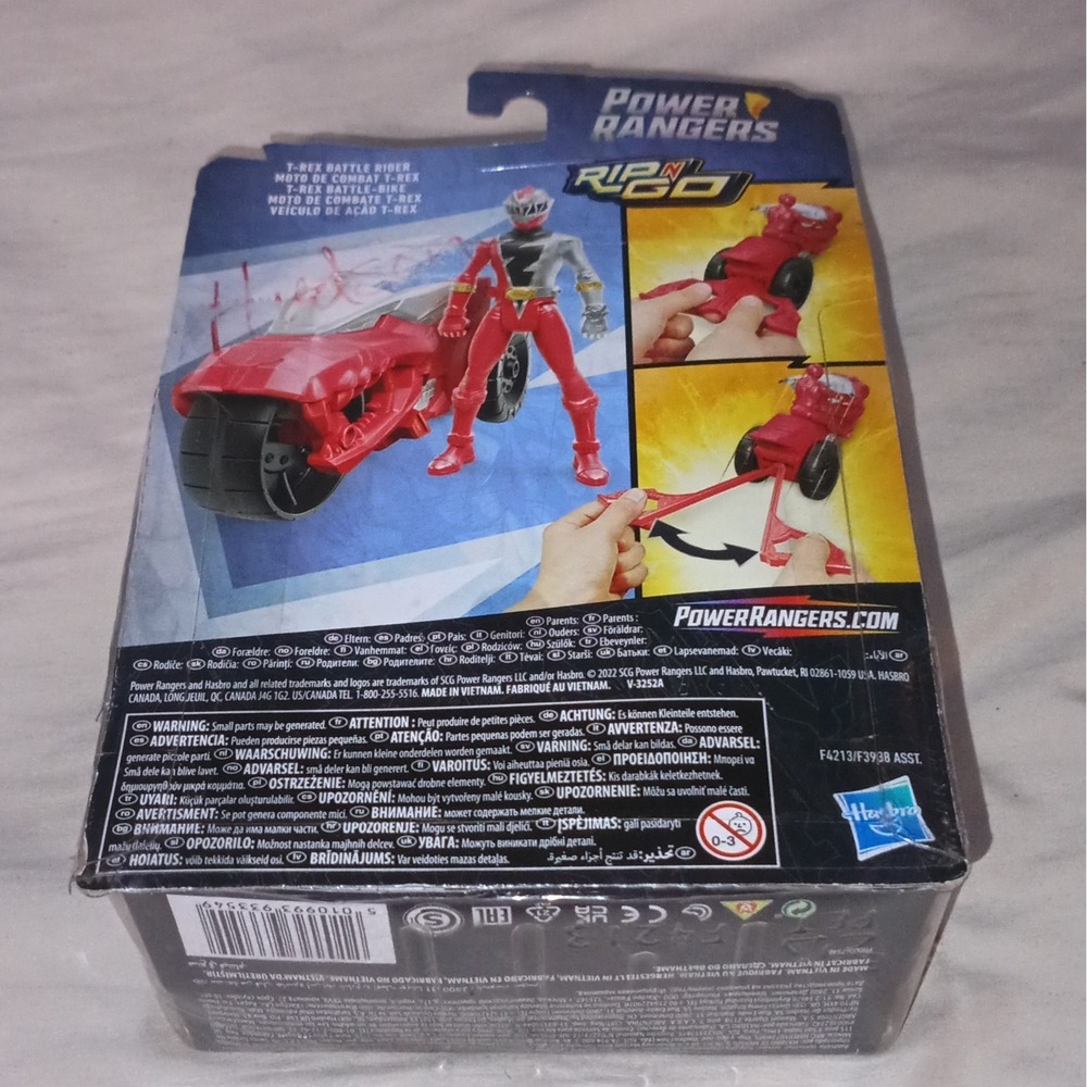 Power Rangers Dino Fury Rip N Go T-Rex Battle Rider & Red Ranger Set Hasbro - Picture 5 of 6